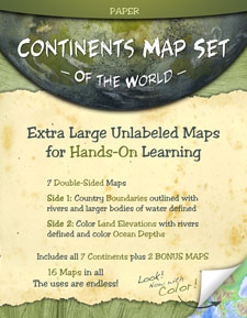 Continents map set