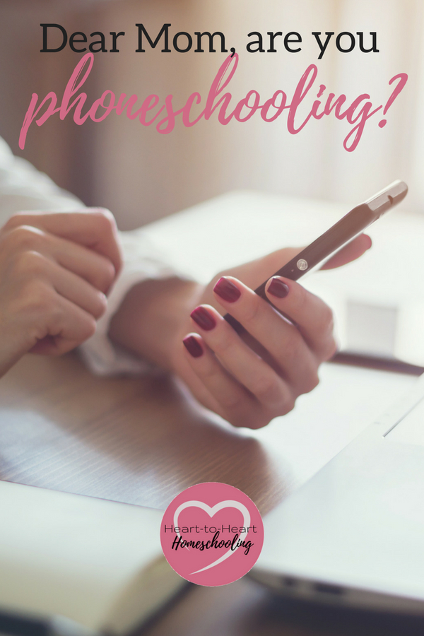 Do you find yourself distracted by your phone while homeschooling? You aren't alone! Learn why this happens and what you can do about it. #homeschool #homeschooling • homeschool • homeschooling • homeschool problems • how to homeschool