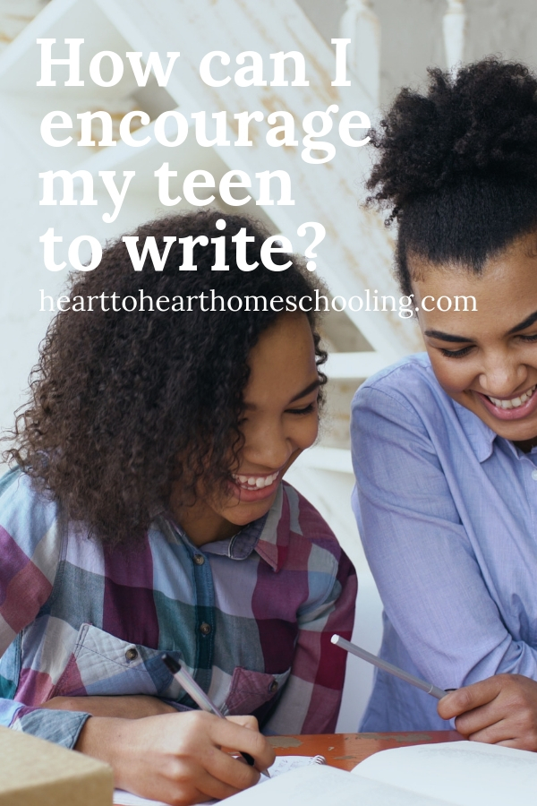 Do you have reluctant teen writers? Are they intimidated by a blank sheet of paper? Don't worry! Encourage your teens to write with these 4 simple strategies. #homeschooling #homeschool | homeschooling middle school | homeschooling high school | homeschooling teens ideas | homeschooling high school ideas | homeschooling high school tips | teaching writing