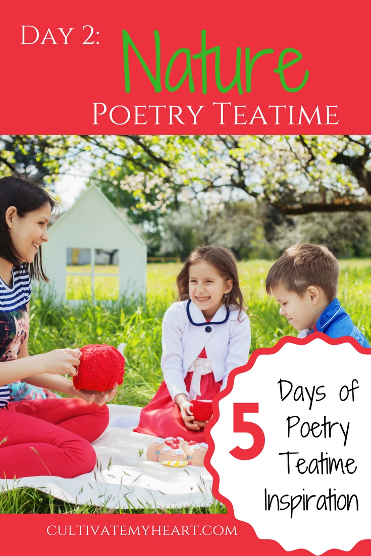 With Brave Writer's Poetry Teatime, your children can learn to love poetry from a young age. No special guides or analyzing poems required. A few poetry books and some tea is all you need. But if you want to make it extra-special, you'll find a little poetry teatime inspiration here. Day 2: Nature Poetry Teatime