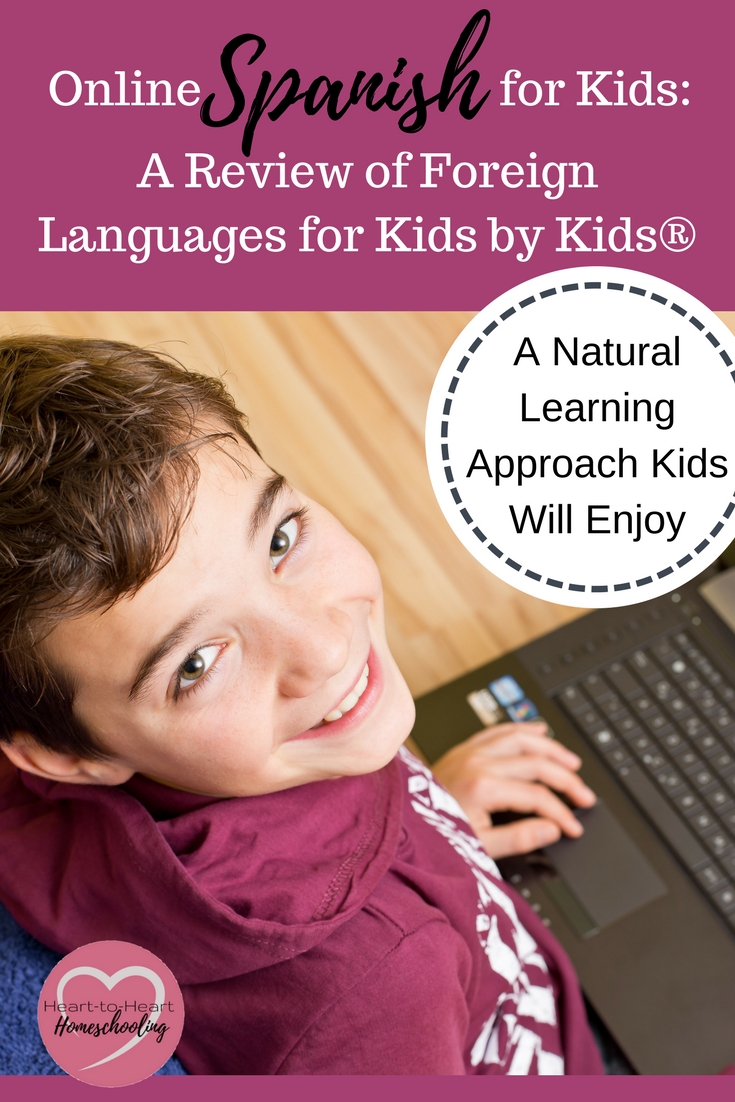 Want to teach your children a foreign language? Foreign Languages for Kids by Kids® uses a natural approach that is both fun and engaging. Their online Spanish for kids will help you homeschool Spanish even if you don't have any experience. #ForeignLanguage • teaching Spanish • Foreign Language instruction • Spanish for kids