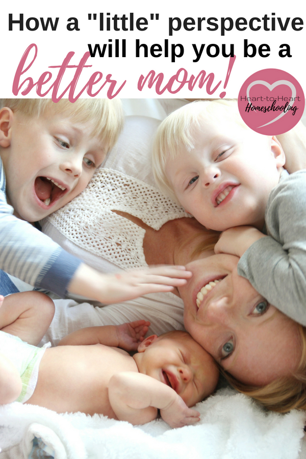 Parenting toddlers and young children can be hard! What advice would I give to moms of little ones now that my kids are older? Simply this: a little perspective will help you to be a better mom. #parenting #homeschool #homeschooling | homeschool | homeschooling | parenting | parenting encouragement | parenting toddlers | parenting young children