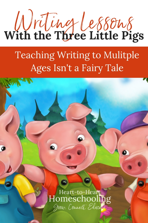 Fun writing assignment for your kids of all ages with the Three Little Pigs. #homeschool | homeschool | homeschooling | teaching writing | teaching writing elementary | teaching writing middle school | teaching writing high school | homeschool writing | homeschool writing for kids | homeschool writing for teens | brave writer | brave writer | brave writer writing projects | brave writer homeschool